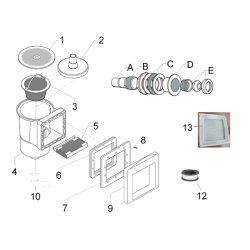 Azuro skimmer Deluxe Hvid inkl. indl&oslash;b